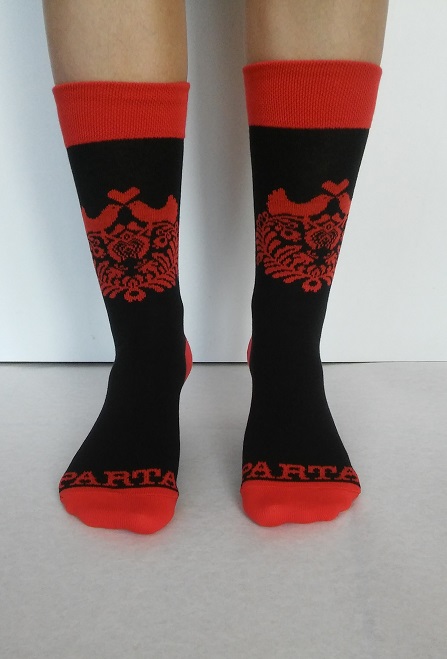 Čierne ponožky s ľudovým vzorom | PARTA